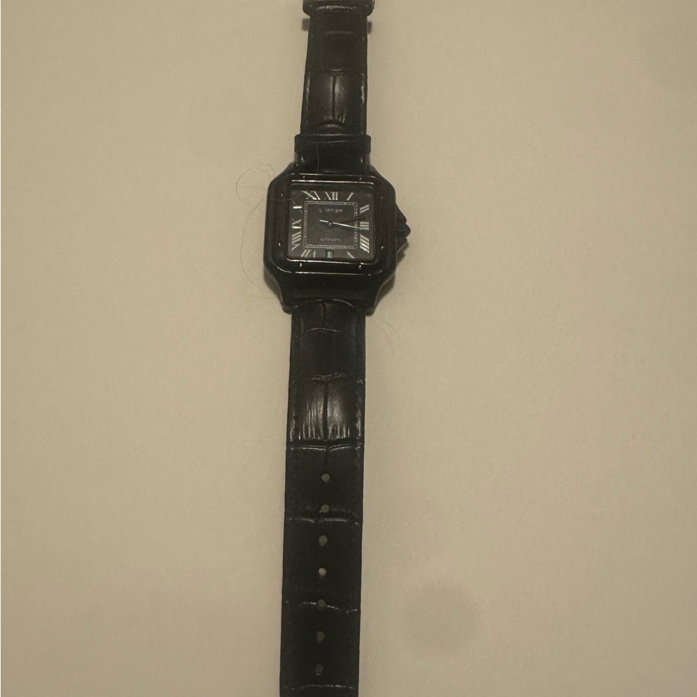 Carti Black Leather Men's Watch